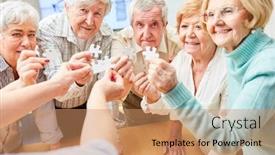  Presentation with dementia - PPT theme featuring seniors-with-dementia-are-playing background and a coral colored foreground
