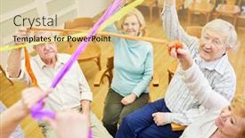  Presentation with community - Slide set enhanced with seniors-with-ribbons background and a lemonade colored foreground