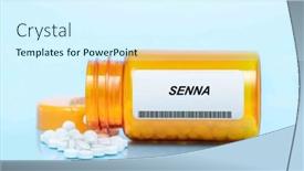  Presentation with prescription medication - Presentation theme having senna-drug-in-prescription-medication background and a cool aqua colored foreground