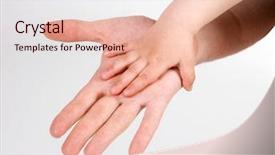  Presentation with father - Amazing theme having 5 sens - father and child's hands backdrop and a lemonade colored foreground