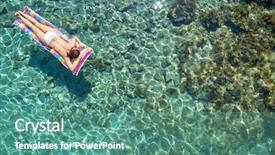  Presentation with matress - Presentation theme with sensation - aerial view of a beautiful background and a teal colored foreground