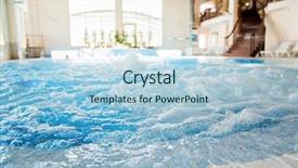  Presentation with waves - Presentation theme having sensation - waves and splashes in warm background and a light blue colored foreground