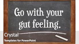 Presentation with gut - Audience pleasing PPT theme consisting of sense - go with your gut feeling backdrop and a tawny brown colored foreground