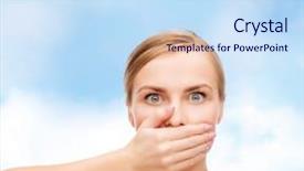  Presentation with clean - Slide deck having skin sense - health and beauty concept background and a sky blue colored foreground