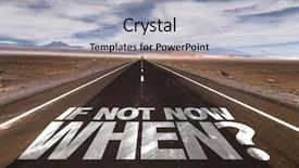  Presentation with now - Slide set consisting of sense - if not now when written background and a light gray colored foreground