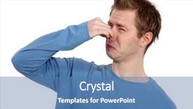  Presentation with smell - Amazing presentation theme having sense - man holding his nose backdrop and a teal colored foreground