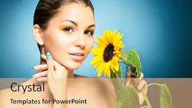  Presentation with beautiful midnight sun over - Colorful slide deck enhanced with sense - portrait of beautiful woman backdrop and a coral colored foreground