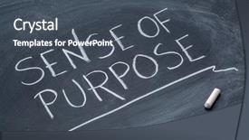  Presentation with purpose - Beautiful presentation featuring sense of purpose - white chalk backdrop and a ocean colored foreground