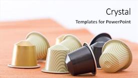  Presentation with taste - Presentation design with sense taste - coffee capsules with different colors background and a white colored foreground