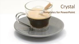  Presentation with cigarette - PPT theme having sense taste - coffee with a cigarette background and a cream colored foreground