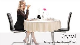  Presentation with taste - Audience pleasing PPT theme consisting of sense taste - studio shot of a woman backdrop and a light gray colored foreground