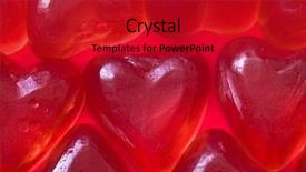  Presentation with hearts - Cool new presentation theme with sense taste - sweet and soft rubber hearts backdrop and a crimson colored foreground