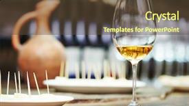  Presentation with wine tasting - Theme enhanced with sense taste - white wine glass for tasting background and a tawny brown colored foreground