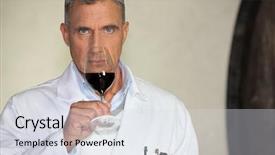  Presentation with wine tasting - Slides enhanced with sense taste - winemaker tasting wine background and a sky blue colored foreground