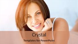  Presentation with beautiful 3d - Theme consisting of sensitive - beautiful young woman portrait background and a coral colored foreground