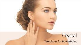  Presentation with health - Amazing slide set having sensitivity - health and beauty concept backdrop and a coral colored foreground