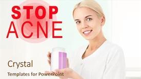  Presentation with dermatitis - Amazing PPT theme having dermatitis - dermatologist with products for facial backdrop and a cream colored foreground