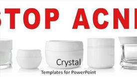  Presentation with facial - Cool new PPT layouts with dermatitis - products for facial treatment backdrop and a white colored foreground