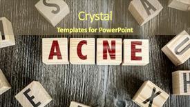  Presentation with acne - Presentation theme featuring blocks with the text acne background and a coral colored foreground