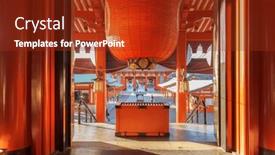  Presentation with tokyo - Presentation theme having sensoji-temple-in-asakusa-tokyo background and a tawny brown colored foreground