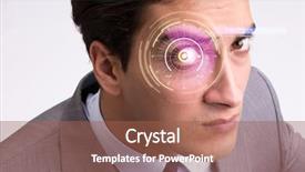  Presentation with sensor - Slides featuring sensor implanted into human eye background and a red colored foreground