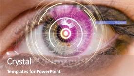  Presentation with human eye - Cool new presentation with sensor implanted into human eye backdrop and a coral colored foreground