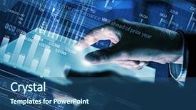  Presentation with virtual - PPT theme consisting of sensor network - close up of human hands background and a ocean colored foreground