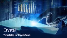  Presentation with sensor - Beautiful theme featuring sensor network - close up of human hands backdrop and a navy blue colored foreground