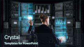  Presentation with technologies sensor - Slide deck having sensor network - modern technologies in use background and a wine colored foreground