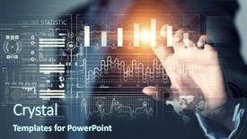  Presentation with technologies sensor - Presentation theme having sensor network - using innovative technologies mixed media background and a ocean colored foreground