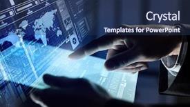  Presentation with modern - Colorful PPT theme enhanced with sensor network - using modern technologies backdrop and a ocean colored foreground