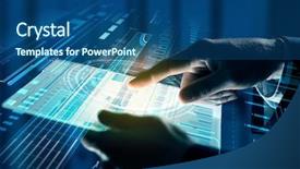  Presentation with technologies sensor - PPT theme enhanced with sensor network - using modern technologies background and a ocean colored foreground