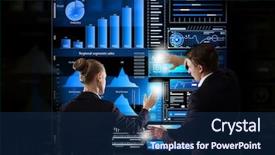  Presentation with sensor - Theme enhanced with sensor technology - modern technologies in use background and a ocean colored foreground