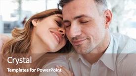  Presentation with eyes detection in an image - PPT theme with sensual lovely couple sitting togther background and a  colored foreground