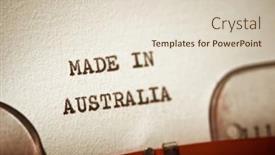  Presentation with australia - Presentation design featuring sentence-made-in-australia-written background and a lemonade colored foreground