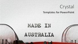  Presentation with australia - Slide set enhanced with sentence-made-in-australia-written background and a white colored foreground