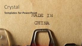  Presentation with china - Audience pleasing theme consisting of sentence-made-in-china-written backdrop and a coral colored foreground