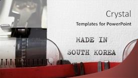  Presentation with korea - Theme enhanced with sentence-made-in-south-korea background and a white colored foreground