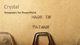  Presentation with taiwan - PPT layouts consisting of sentence-made-in-taiwan-written background and a blonde colored foreground