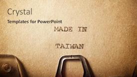  Presentation with taiwan - Presentation theme with sentence-made-in-taiwan-written background and a lemonade colored foreground