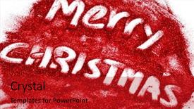  Presentation with merry christmas - Colorful theme enhanced with sentence-merry-christmas-written backdrop and a crimson colored foreground