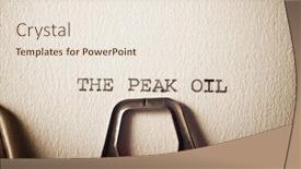  Presentation with oil - Slides enhanced with sentence-the-peak-oil-written background and a lemonade colored foreground