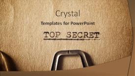  Presentation with secret - Slide deck with sentence-top-secret-written background and a coral colored foreground