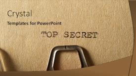  Presentation with secret - Audience pleasing theme consisting of sentence-top-secret-written backdrop and a coral colored foreground