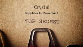  Presentation with secret - PPT layouts featuring sentence-top-secret-written background and a coral colored foreground