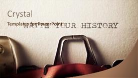  Presentation with history - PPT theme having sentence-write-your-history-written background and a sky blue colored foreground