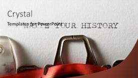  Presentation with history - Slides enhanced with sentence-write-your-history-written background and a white colored foreground