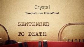  Presentation with death - Presentation theme with sentenced-to-death-text-written background and a lemonade colored foreground