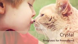  Presentation with best - PPT layouts with sentiment - best friends boy kissing his background and a lemonade colored foreground