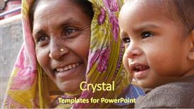 Presentation with indian - Audience pleasing slides consisting of sentiment - indian mum with her son backdrop and a tawny brown colored foreground